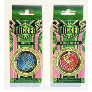 Wicked Movie Elphaba and Glinda Shiz Pin Set -2024 University pins- NEW
